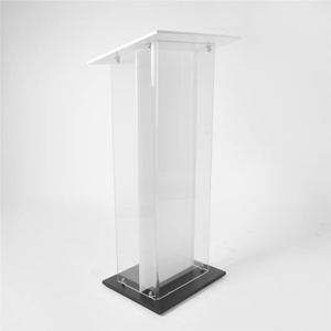 Pupitre de conférence moderne en acrylique blanc et transparent fait main pour usage commercial (vente en gros) - Product Image 2