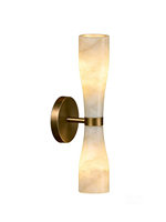 Applique murale LED en cuivre massif, style designer, marbre naturel italien, minimaliste, style français mi-siècle, lumière de chevet 3000K, abat-jour, garantie 3 ans