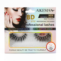 1 paire/boîte de faux cils en bande effet duveteux et naturel - Légers, volume naturel, réutilisables, application facile