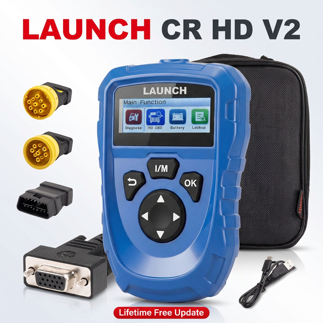 LAUNCH CR HD V2 Heavy Duty Truck Diagnostic Scanner Code Reader for Commercial Vehicle