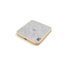 15W Desktop Portable Wireless Charger RPET+cork Square Fast Charging Universal Phone Charger For Mobile Phone 2024 New