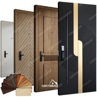 Aislamiento térmico moderno de puerta de entrada de acero y aluminio de vidrio de Metal de madera para uso Interior/Exterior casa apartamento edificio de oficinas