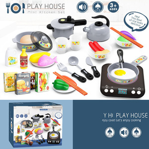 Chơi nhà bếp cho trẻ em với đồ chơi thực phẩm đồ nấu nướng Phụ kiện chơi <span class=keywords><strong>Set</strong></span> đầu bếp giả vờ chơi <span class=keywords><strong>Set</strong></span> cho trẻ mới biết đi - Product Image 2