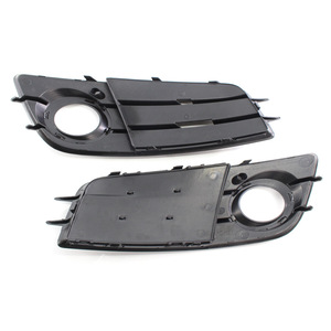 Audi A4L Fog Light Bezels Gloss Black <b>ABS</b> Front Bumper Lower Grille 2009-2012 - Product Image 2