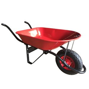 Brouette de jardin à cadre en acier chariot à benne utilitaire chariot à plateau à une roue - Product Image 2