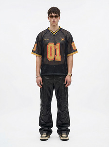 T-shirt Sportiva in Rete per Uomo e <span class=keywords><strong>Donna</strong></span>, Manica Corta, Traspirante, Stampata, Oversize, Casual, Streetwear, Asciugatura Rapida - Product Image 3