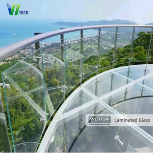 Fabricant d'usine Garde-corps en verre feuilleté trempé personnalisé Grandrail 6 + 6 PVB 8 + 8 Double couche de verre extérieur industriel - Product Image 5