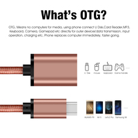 Adaptador OTG USB 3.0 Tipo-C a USB-A, Cable Metálico con Revestimiento de Aluminio, Transferencia de Datos de 5 Gbps, Compatible con Escáner de Código de Barras, Auriculares, Impresora, Computadora