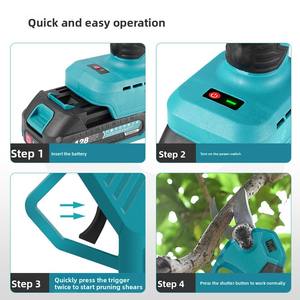 Forbici da Potatura Elettriche Portatili Ricaricabili con Batteria al Litio, Lama in Acciaio al Carbonio <span class=keywords><strong>per</strong></span> Destrorsi, Taglio di Sicurezza 25mm - Product Image 6