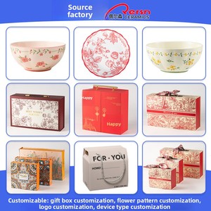 <span class=keywords><strong>Ensemble</strong></span> de <span class=keywords><strong>vaisselle</strong></span> <span class=keywords><strong>moderne</strong></span> et minimaliste en céramique avec motifs végétaux personnalisés, sous-glaçure, compatible micro-ondes - Product Image 3