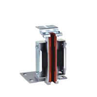 Ensemble de patins de guidage coulissants/à rouleaux en acier inoxydable pour ascenseur, pièces de guidage de rail de haute précision pour immeuble de bureaux