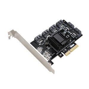Chip ASMedia ASM1166 <span class=keywords><strong>6</strong></span> Cổng <span class=keywords><strong>SATA</strong></span> 3.0 Sang PCIe Gen 3 Thẻ Mở Rộng <span class=keywords><strong>PCI</strong></span> Express 4X - Product Image 1