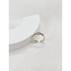 2025 nuevo diseñador S925 anillo abierto de plata esterlina personalizado Lava incrustaciones corte diamante forma ajustable una pieza Dropshipping - Product Image 2