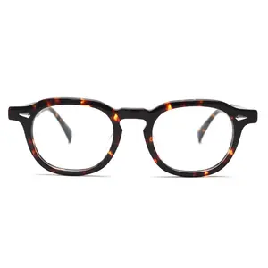 FEROCE Lunettes en acétate de qualité supérieure Lunettes personnalisées Lunettes de designer rondes vintage de marque Monture de lunettes