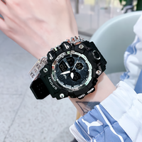 Montres de sport pour hommes de marque supérieure, montre à quartz, montre-bracelet étanche pour hommes, montre de sport d'extérieur, LED