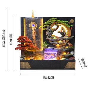 Nouvelle Fontaine Murale Rectangulaire Autoportante avec Écran d'Eau Courante en Fibre de Verre et Aquarium Intégré pour Bureau, Intérieur et Extérieur - Product Image 4