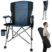 Grande chaise de directeur pliable d'extérieur avec cadre en acier inoxydable, siège portable pour la plage et le parc, idéale pour les événements, le camping, vente en gros