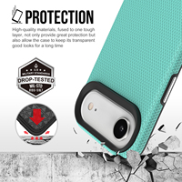 Coque de Téléphone Mobile Vkoo Triangle Anti-Rayures en TPU et PC 2 en 1 Anti-Choc pour iPhone 17 Pro Max 17 Air 17 Pro