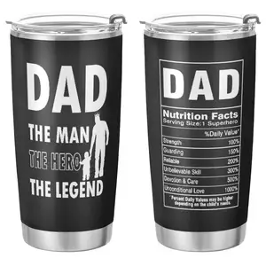 Gifts For Dad Fathers Day Birthday Gift From Daughter Son 20oz Father Cup Travel Tumbler Stainless Steel Coffee Mug