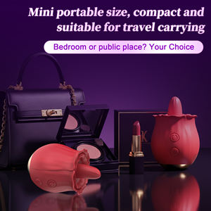 เครื่องสั่นรูปดอกกุหลาบสุดหรู กระตุ้นคลิตอริส พร้อมระบบสั่นแบบแกว่ง ผลิตจากซิลิโคนนุ่ม ของเล่นทางเพศสำหรับผู้หญิงและคู่รัก - Product Image 5