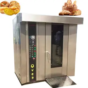 Commercial Kitchen 32 Trays Electric Hot Air Rotary Rack Oven for Bakery Pizza Cookie Bread Ovens