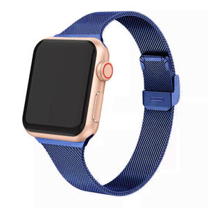 Les dernières tendances de la mode s'appliquent à la montre Iwatch 8/7/se/6/5/4321 Milanini avec bracelet en acier, au style métallique. - Product Image 6