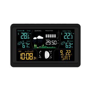Trạm Thời Tiết Không Dây Đồng Hồ Nhiệt Kế Đo Độ Ẩm Phong Vũ Biểu Xu Hướng Thời Tiết Dự Báo Nhiệt Độ Cảnh Báo Giai Đoạn Mặt Trăng Đồng Hồ Báo Thức - Product Image 6