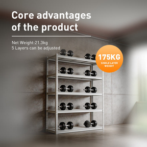 Estantería de Almacenamiento de Acero de 5 Niveles, Estante Utilitario Ajustable con Recubrimiento en Polvo, Estantería Móvil, Estantería Industrial, Estantería Metálica - Product Image 4