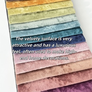 좋은 가격 100% 폴리에스터 크러쉬드 아이스 벨벳 소파 침대용 커버 원단 - Product Image 2