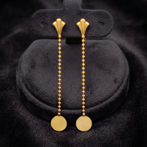 Pendientes de botón redondos de circonita con diseño propio, chapados en oro de 14k, de Jaipur Gems Classic, para mujer - Product Image 2