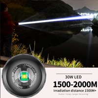 2000m 60W projecteur longue portée lampe de poche tactique Zoomable torche d'urgence USB C charge Camping en plein air lampe de poche d'urgence