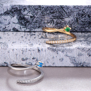 Anello minimalista da donna per l'indice, stile due in uno, accessorio di moda per l'uso quotidiano - Product Image 4