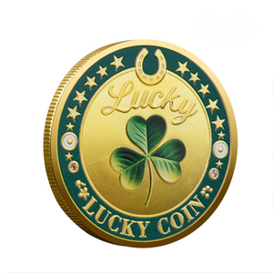 Moneda Conmemorativa LUCKY de Metal con Elefante Auspicioso 777, Insignia Conmemorativa de Trébol, Moneda de la Suerte Personalizada, Moneda de Buena Fortuna - Product Image 4