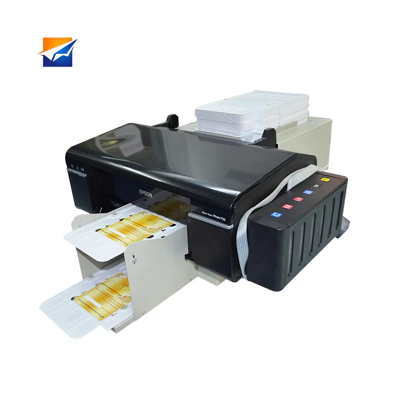 Terlaris ZYJJ Pencetak Kartu Profesional untuk Pencetakan PVC Kartu ID Bisnis DVD Inkjet