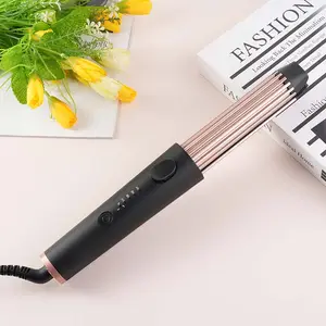 Portable Hair Straightener And Curling Ion 2 In 1 Styler 4-Position Temperature Adjustable Rotary Curling Iron