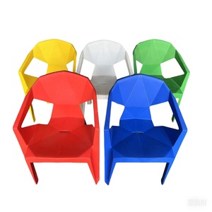 <b>Plastic</b> Shell Chair 80cm High Outdoor Garden Chair White Contemporary Design Adult Use - Product Image 4