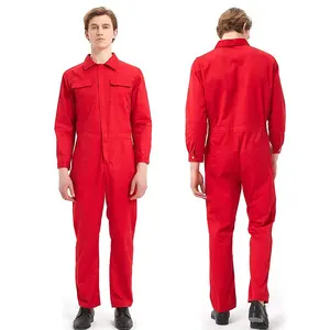 Sıcak satış Polyester pamuk dimi mühendis iş giysisi delme özel toplu Mens çalışma tulumu