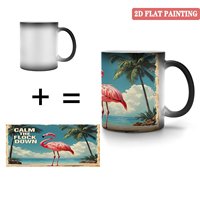Tasse magique sensible à la chaleur en céramique noire givrée de 11 oz pour table de salle à manger moderne, idéale pour le dropshipping
