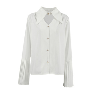 Autunno 2025 OL camicia da ufficio da donna camicette con risvolto a svasato da donna bianche eleganti camicie e <span class=keywords><strong>top</strong></span> in Chiffon - Product Image 4