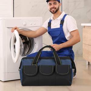 Sac à outils de jardin robuste multi-tailles en toile imperméable pour électriciens, charpentiers, plombiers, échantillon gratuit - Product Image 2