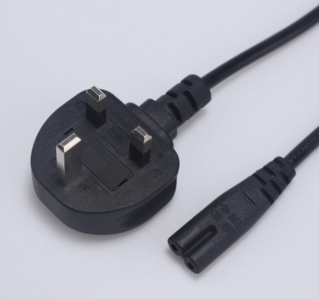 Uk Approval Bs Standard Cable Laptop C7 Connector Cables 1mm2 Ac Power Cord