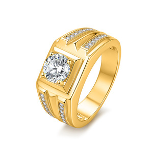 Men Wide Bezel Set Solitaire Moissanite <b>Ring</b> S925 Sterling Silver Male Wedding Promise Band Fashion <b>Finger</b> Jewelry Gift - Product Image 1