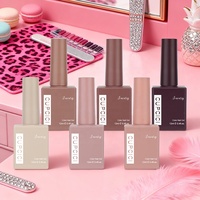 Kit de vernis gel UV non toxique BIN Nude Cocoa 6 pièces 12 ml, finition mate, pour manucure et nail art en salon