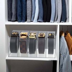 Organizzatore Porta Cinture con 5 Scomparti, Espositore in Plastica Trasparente per Cravatte e Papillon - Product Image 2
