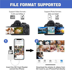 2 khe cắm USB C SD TF bên ngoài đầu đọc thẻ Trail máy ảnh người xem Cắm và chơi Loại C Bộ chuyển đổi thẻ nhớ - Product Image 5