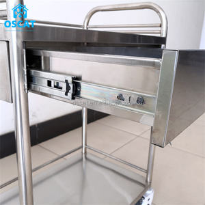 ओसकैट उपकरण बहुउद्देशीय स्टेनलेस स्टील चिकित्सा रोगी सर्जिकल उपकरण ट्रॉली - Product Image 3