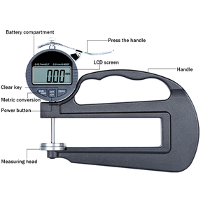 Grande sonda digitale elettronico dello spessimetro utilizzato per il cotone della perla, spugna materiali elastici 120MM profondità micrometro - Product Image 2