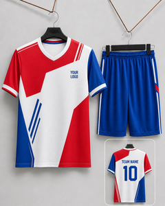 Ensemble de maillots de football personnalisés avec nom et numéro, manches courtes, respirant, séchage rapide, uniforme d'équipe de football, impression par transfert thermique - Product Image 3