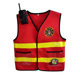 Enfant Halloween carnaval fête petit garçon pompiers Costume <span class=keywords><strong>rouge</strong></span> feu perceuse Costumes enfants <span class=keywords><strong>pompier</strong></span> Cosplay Costume - Product Image 4