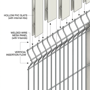 Clôture de jardin en treillis soudé en fer galvanisé <span class=keywords><strong>rigide</strong></span>, recouvert de PVC, courbé en 3D, avec base en <span class=keywords><strong>béton</strong></span>, hauteur 2,4 m, <span class=keywords><strong>pour</strong></span> la sécurité domestique, permanente - Product Image 2